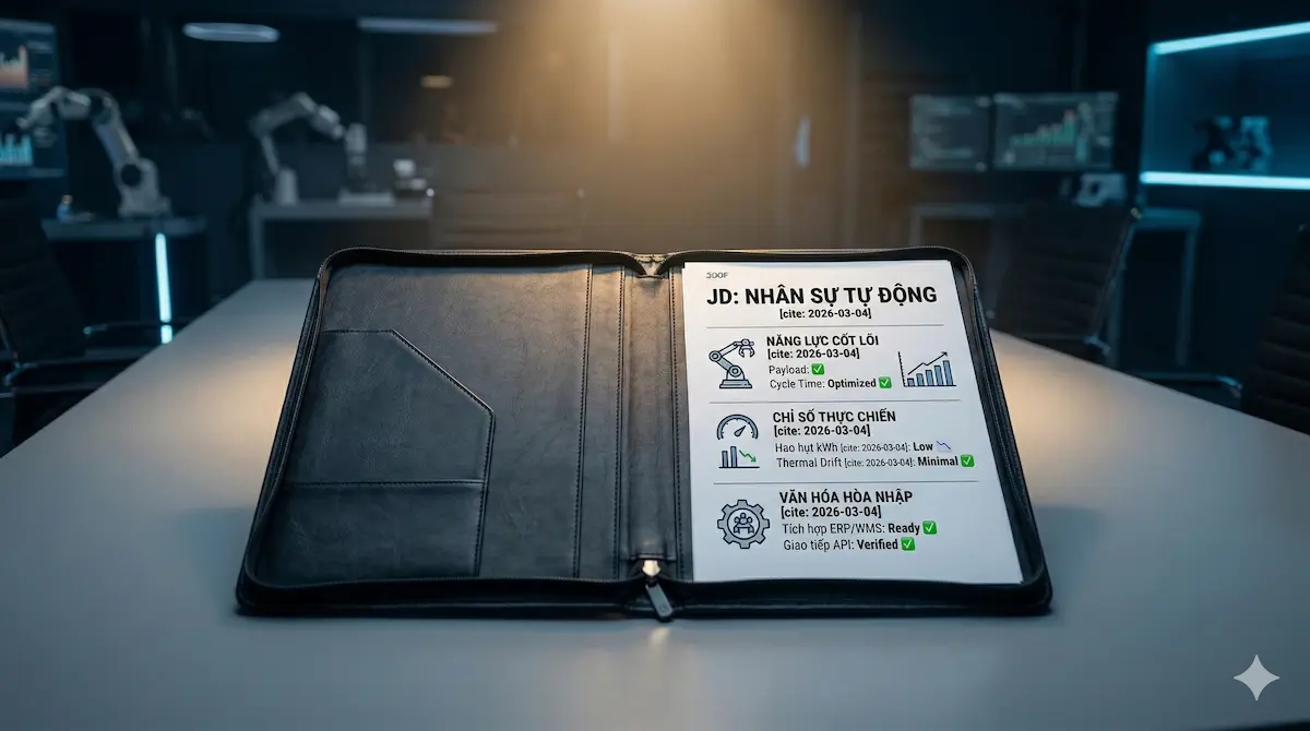 Cận cảnh bản mô tả công việc JD thẩm định năng lực nhân sự robot tự động