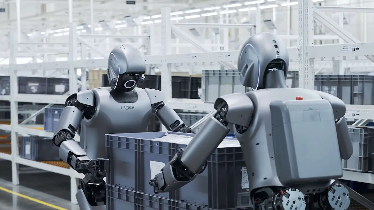 Kiểm thử thời gian chu kỳ phân loại linh kiện của robot hình người UBTECH Walker S1.