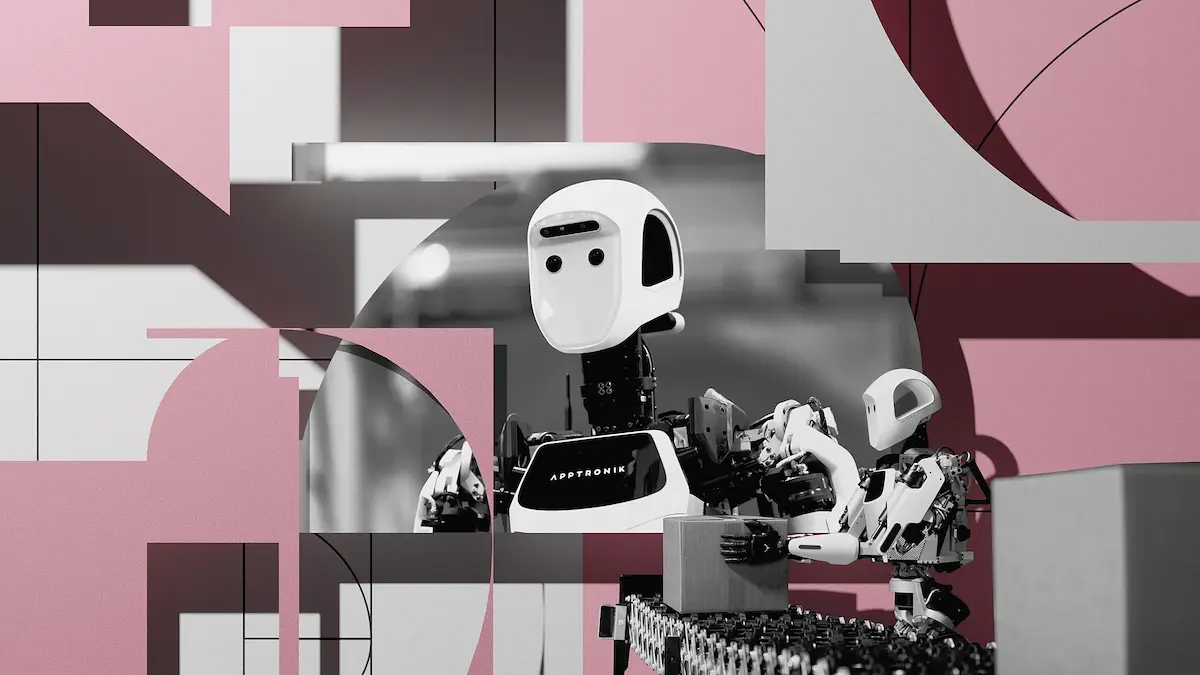 Phân tích nhược điểm cơ khí và rào cản chịu tải trọng ngang tại tay gắp EOAT của robot Apptronik Apollo khi xử lý thùng hàng.