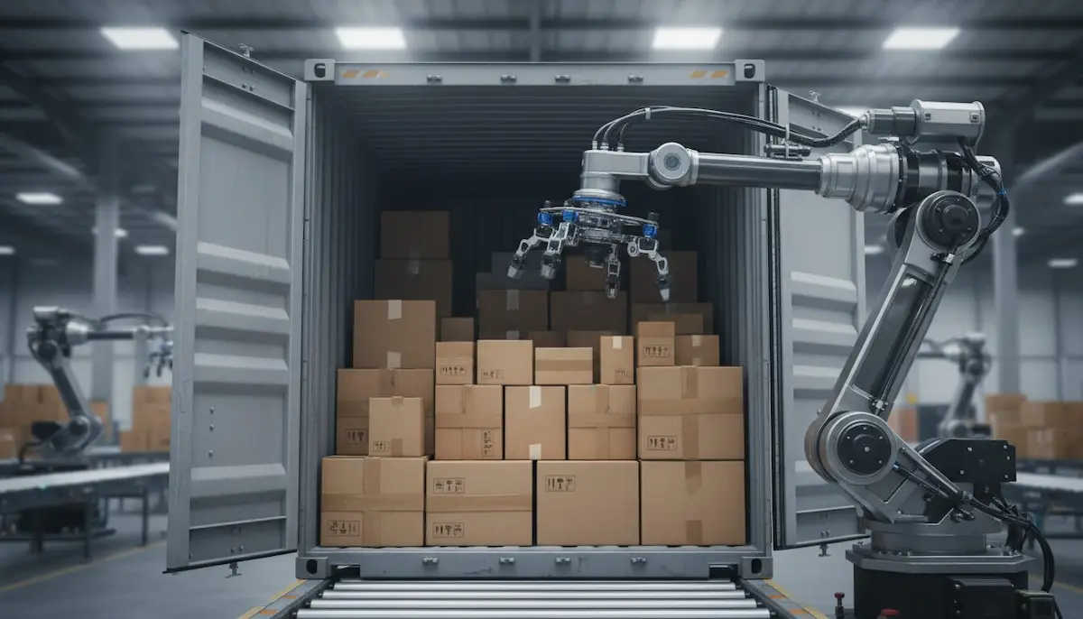 Robot bốc xếp xe tải container tự động của Dexterity.