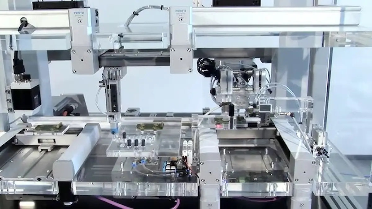 Hệ thống tự động hóa phòng thí nghiệm Lab Automation sử dụng robot Festo EXCM.