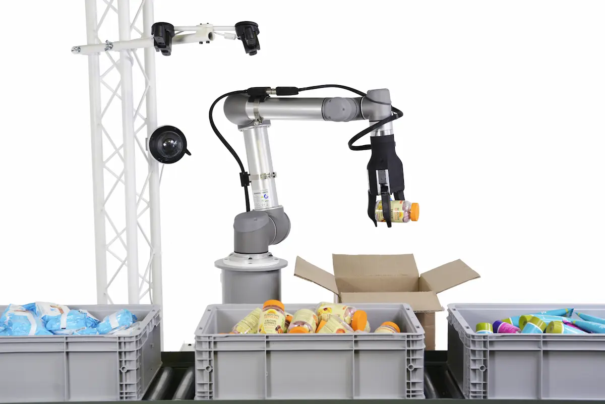 Bản mô tả công việc gắp thả hàng lẻ (piece-picking) của robot RightHand Robotics RightPick tại trạm phân loại Goods-to-Person.